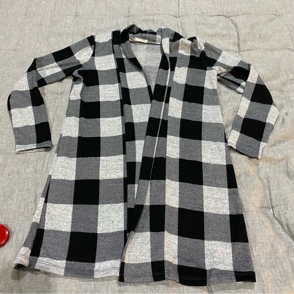Buffalo check cardigan